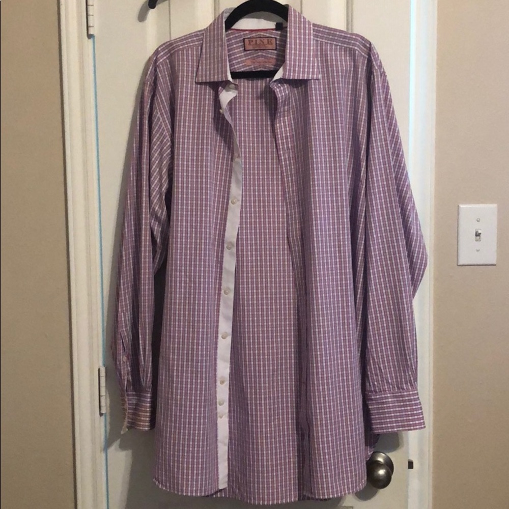 Mint  Thomas Pink Men’s Dress Shirt 17.5 -37